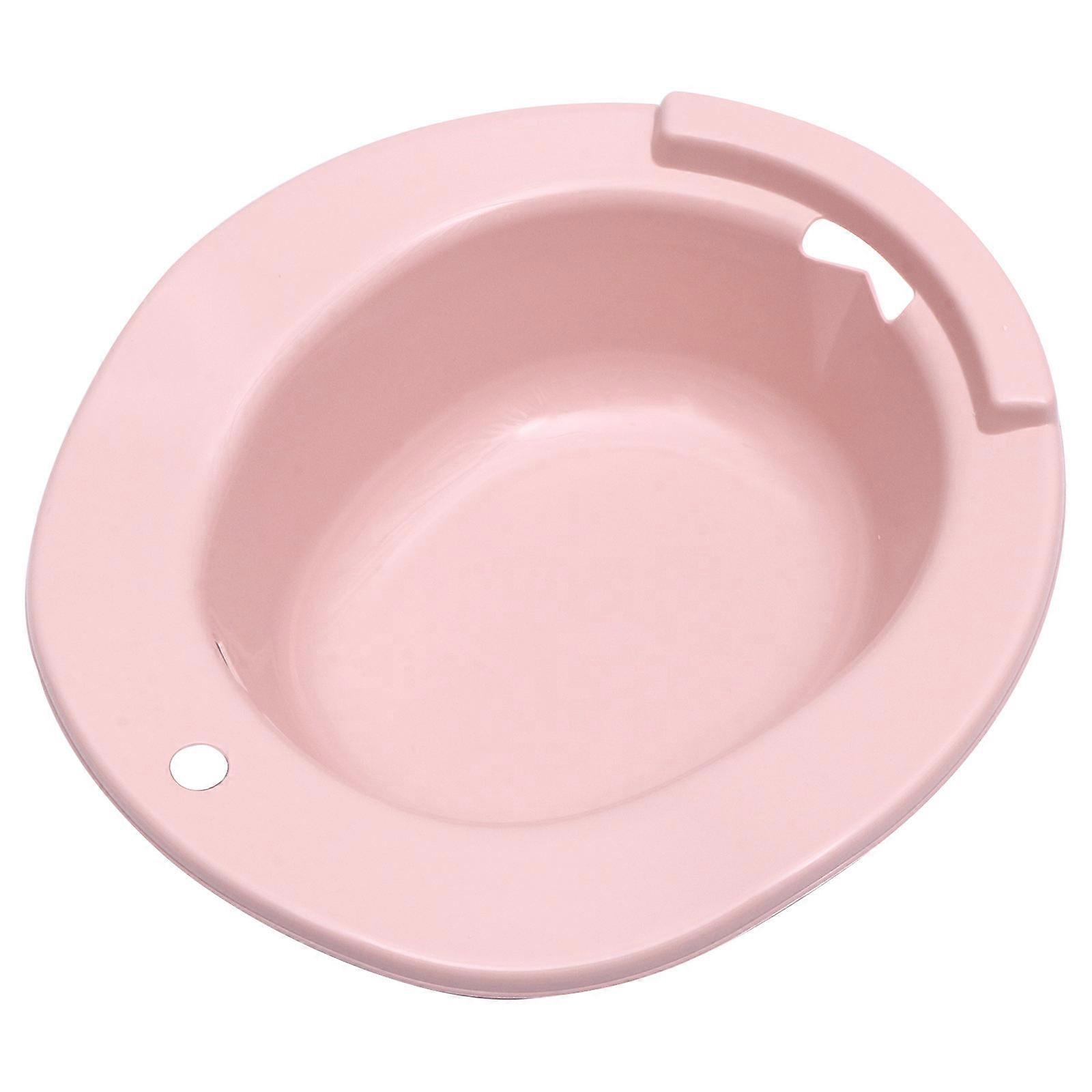 Banho de Assento para Assento de Vaso Sanitário Bacia de Cuidados Pós-Parto Rosa Design de Material PP Serve para a Maioria dos Vasos Sanitários 1Pc