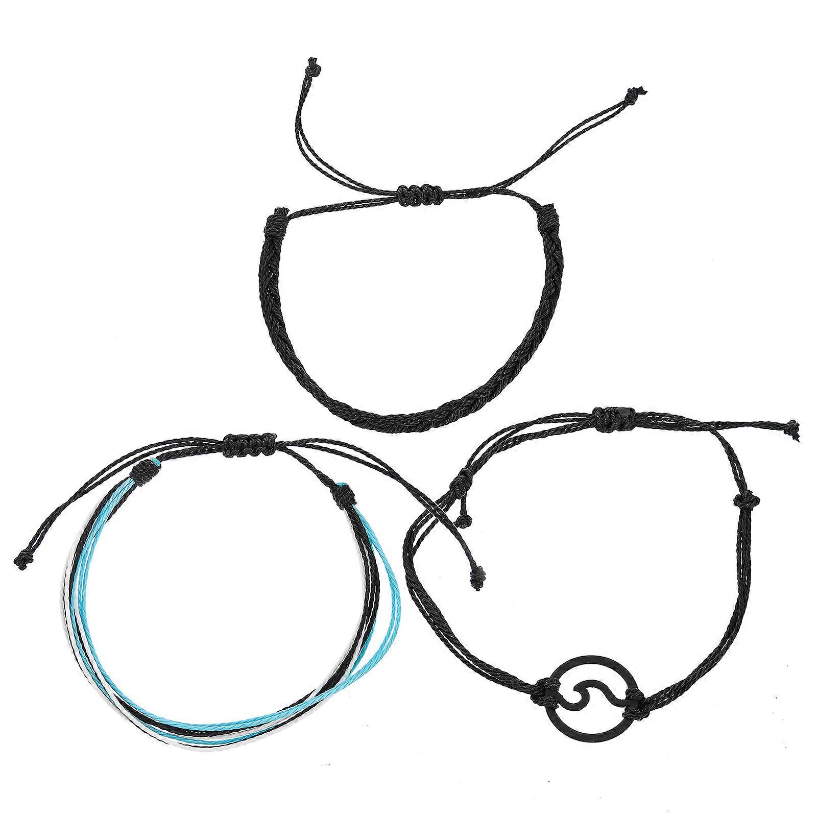 Bohemia Bracelets Adjustable Comfortable to Wear Handmade String Bracelet for Women Assorted Color 14X1.7CM 1Set