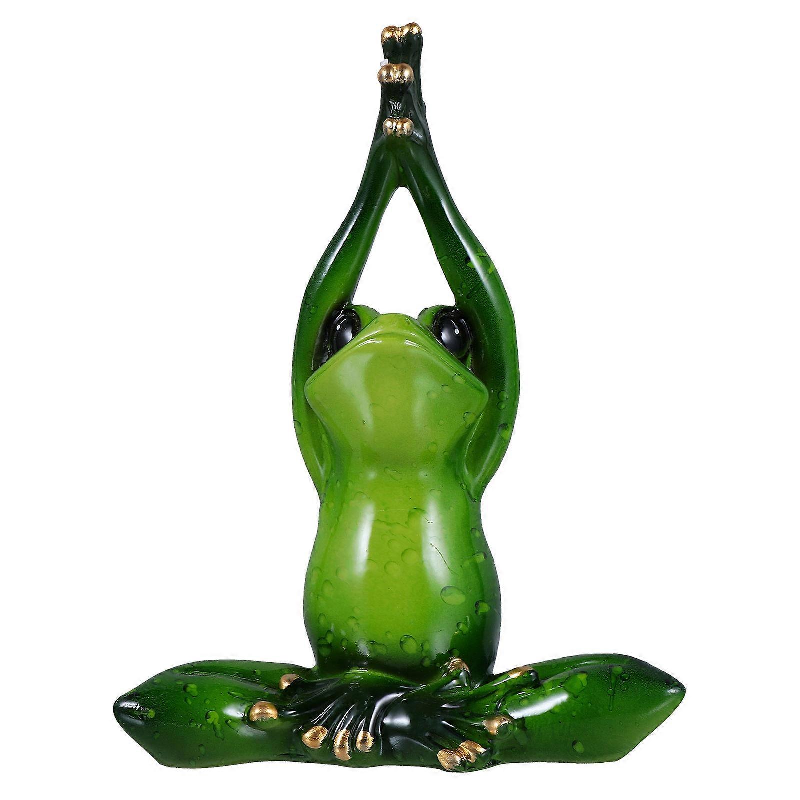 Home Decoration Frog Meditation Shape Bedroom Decor Adornment Practical Style Resin Break-Resistant 12.5X9.5X3.5CM 1Pcs