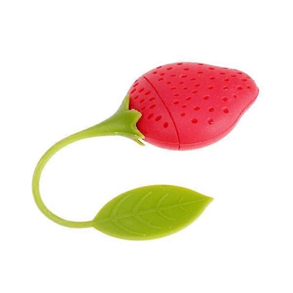 Cute Tea Infuser Strawberry Shaped Food-Grade Silicone Tea Accessory For Tea Drinking 1Set