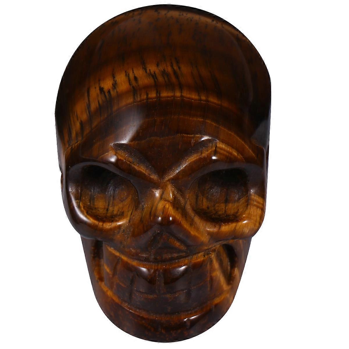 Skull Crystals Stone Skull Statue Ceremonial Work Office Decor 1.4 0.9 1.0in Energy Work 1Pack