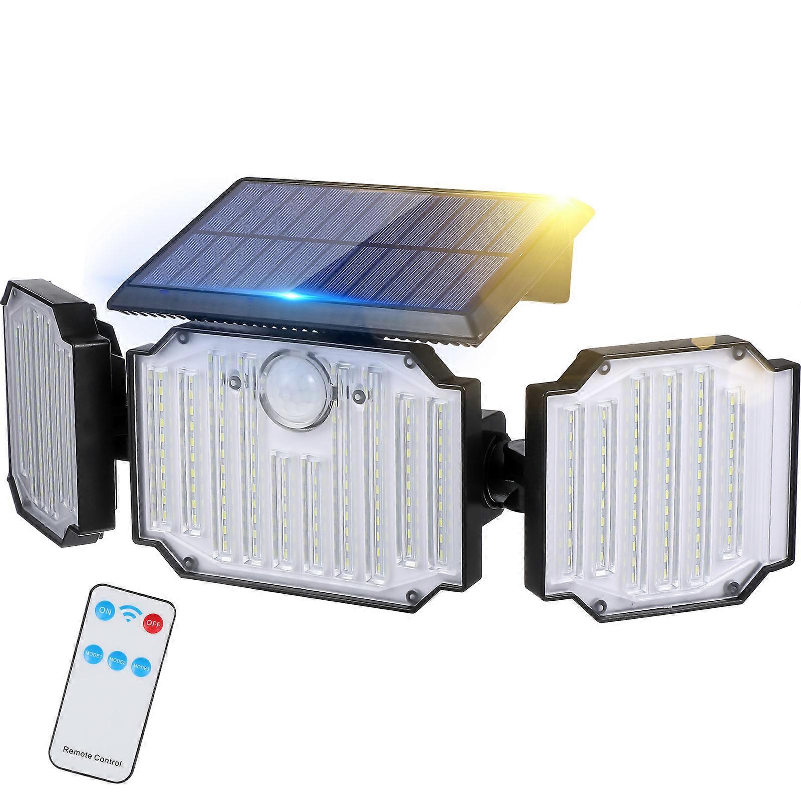 Solar Outdoor Lights With Motion Sensor And Remote Control ABS Material For Yard 35.00X9.00X2.40CM 1 Set