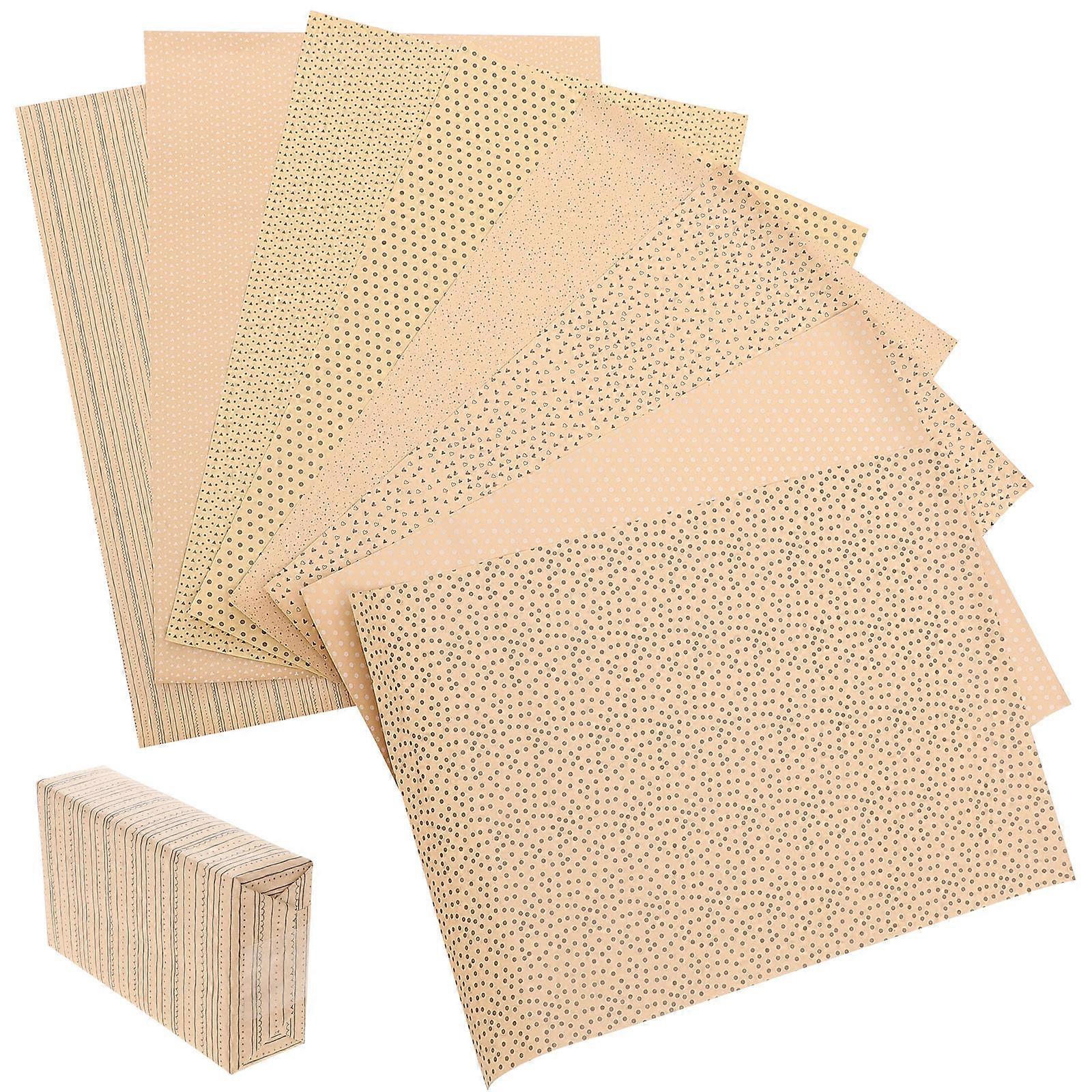 8PCS Vintage Kraft Wrapping Sheets for DIY Crafts, Durable & Design, Perfect for Birthdays, Weddings and Special Occasions Decorations