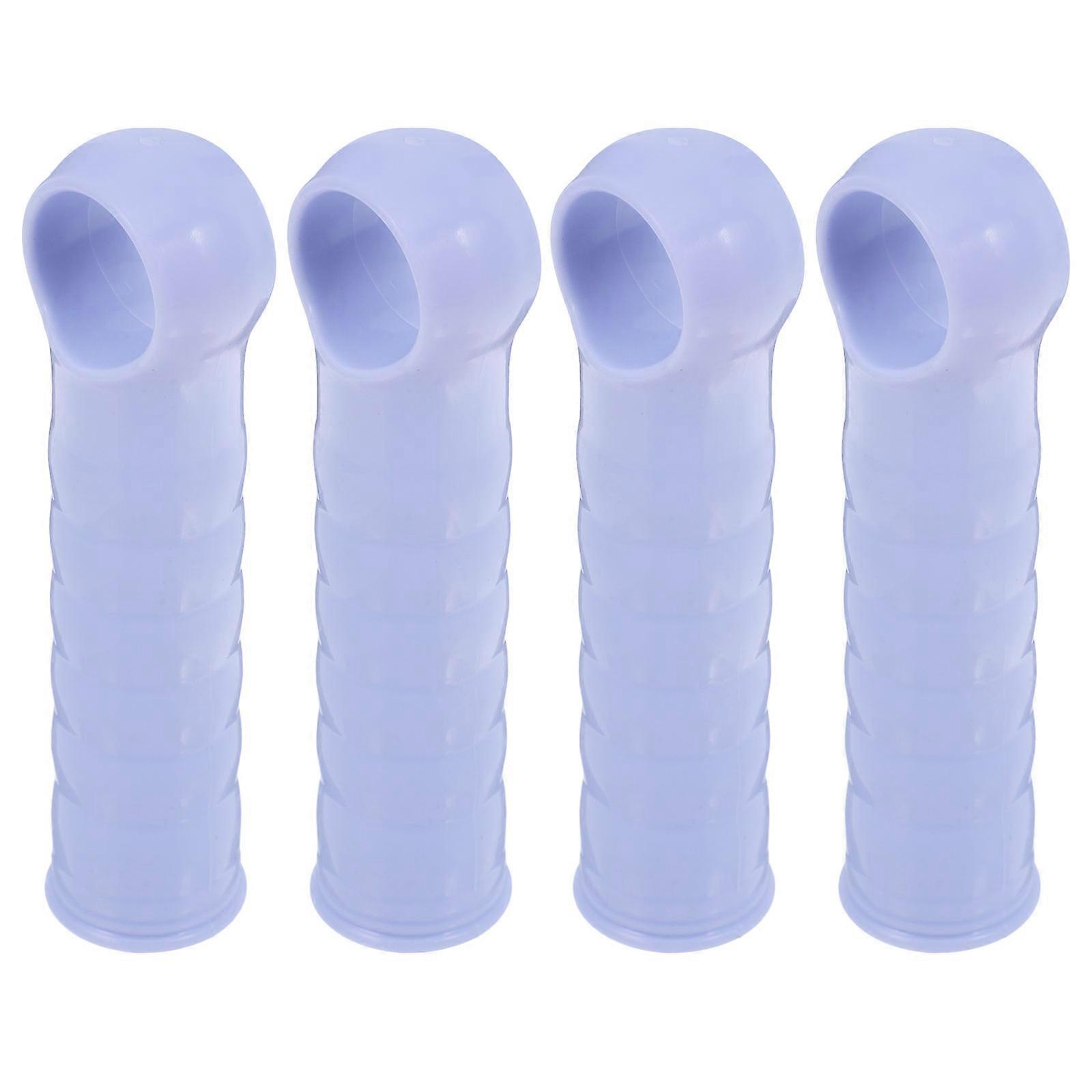 Commercial Mop Handle End Cap Blue Cylindrical Replacement Grips For Home Cleaning 4Pcs