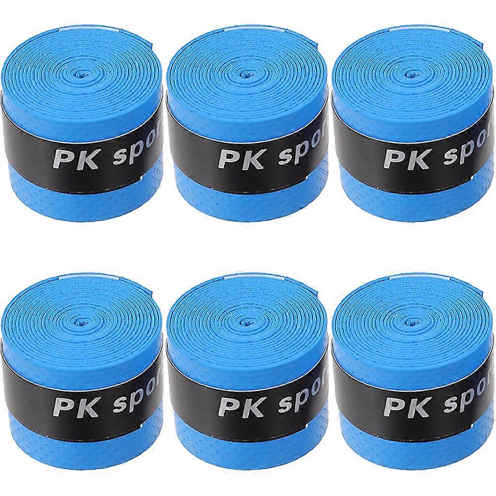 Drum Stick Wraps Non-Slip Moisture Absorption Anti-Sweat Shock Absorption Blue 6Set For Drummers Performance Practice