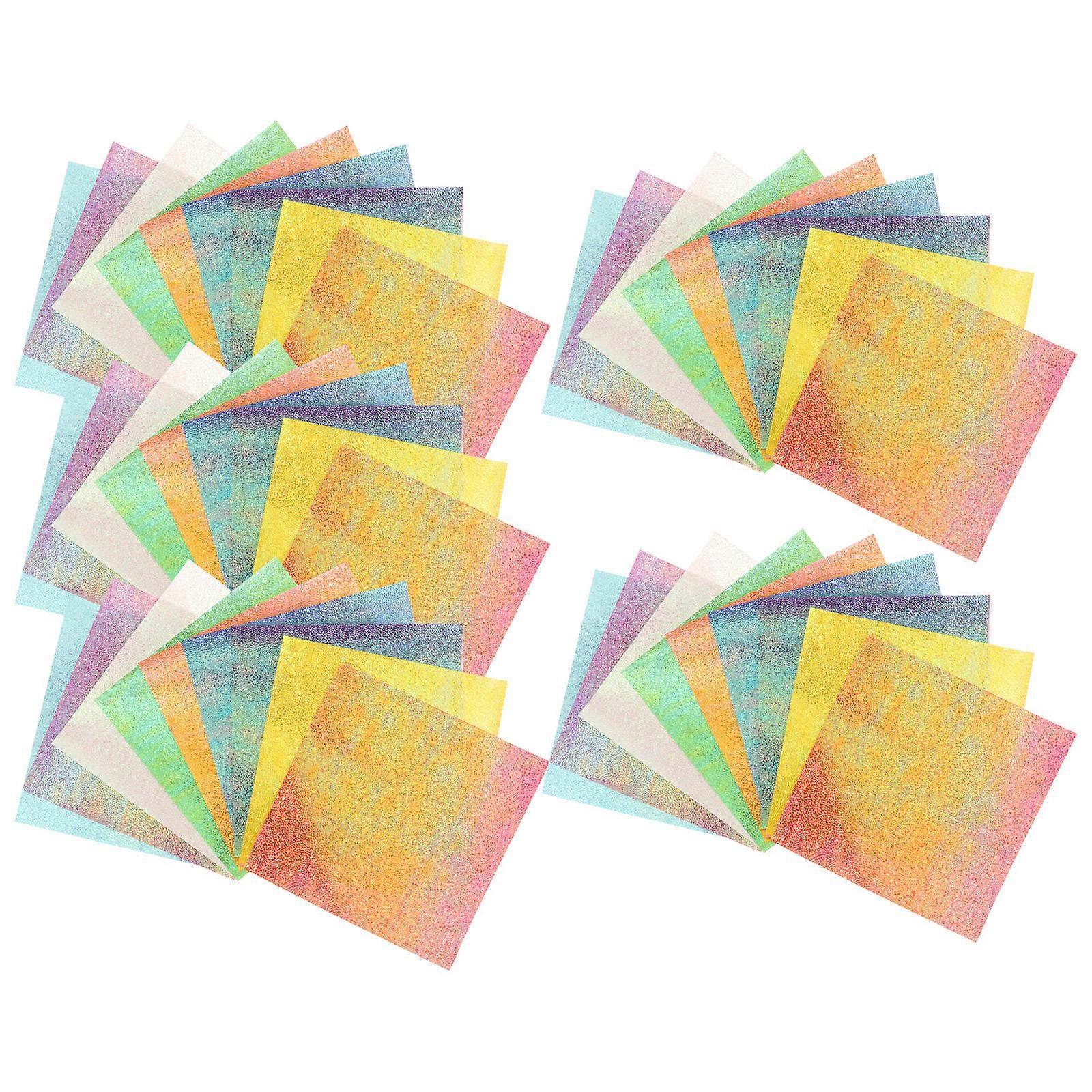 50pcs Pearl Origami Paper Double Sided DIY Craft Folding Lightweight Shiny Square Sheets for Handmade Art Creative Projects