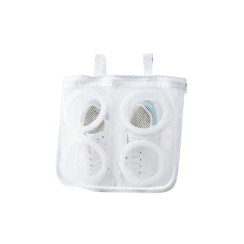 Mesh Shoe Wash Bag Drying Shoes Hanging Design Laundry Bag for Shoes Shape Transparent Window 1Pack