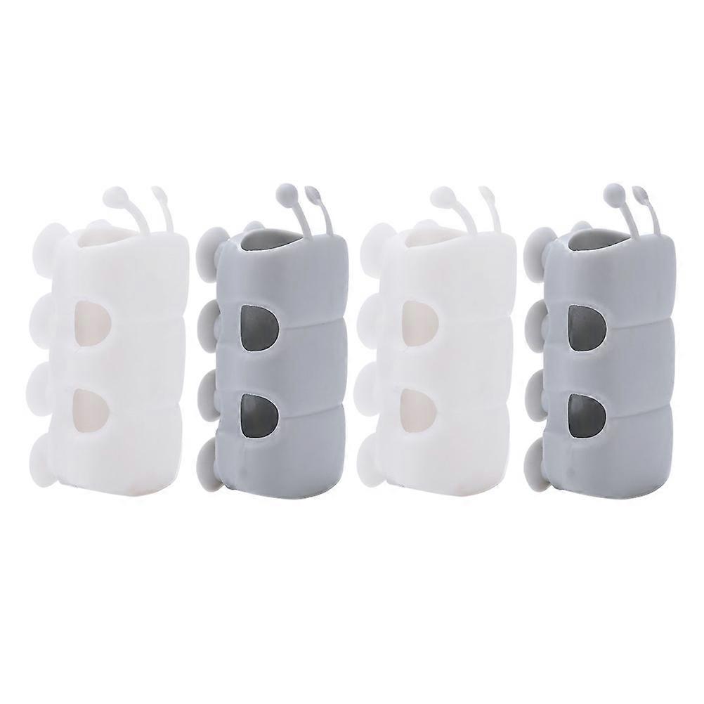 4PCS Silicone Shower Holders for Bathroom Wands Strong Load Bearing Capacity, No Drilling Required, Tile Compatible