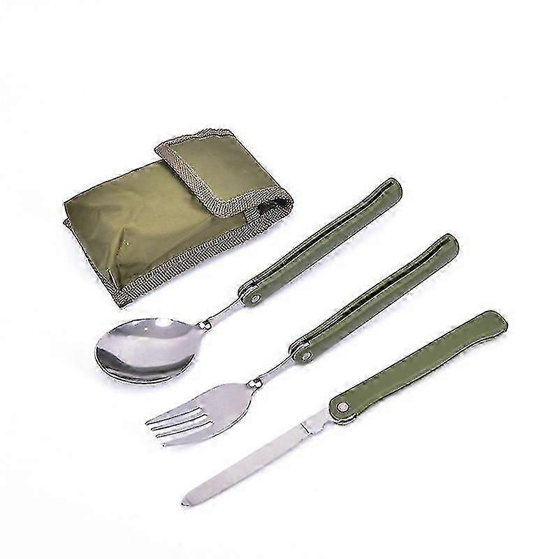Portable Mini Tableware Set Outdoor Tool Foldable Cutlery Set Including Spoon, Fork, and Knife for Your Camping Needs