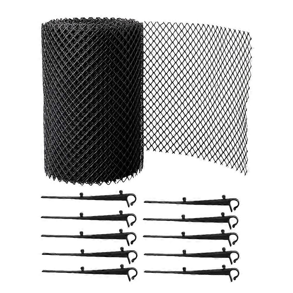 Downspout Gutter Guard Προστατευτικό υδρορροών πλαστικό πλέγμα ανθεκτικότητας κηπουροί νεροχύτες σπιτιών 600x15cm 1Set