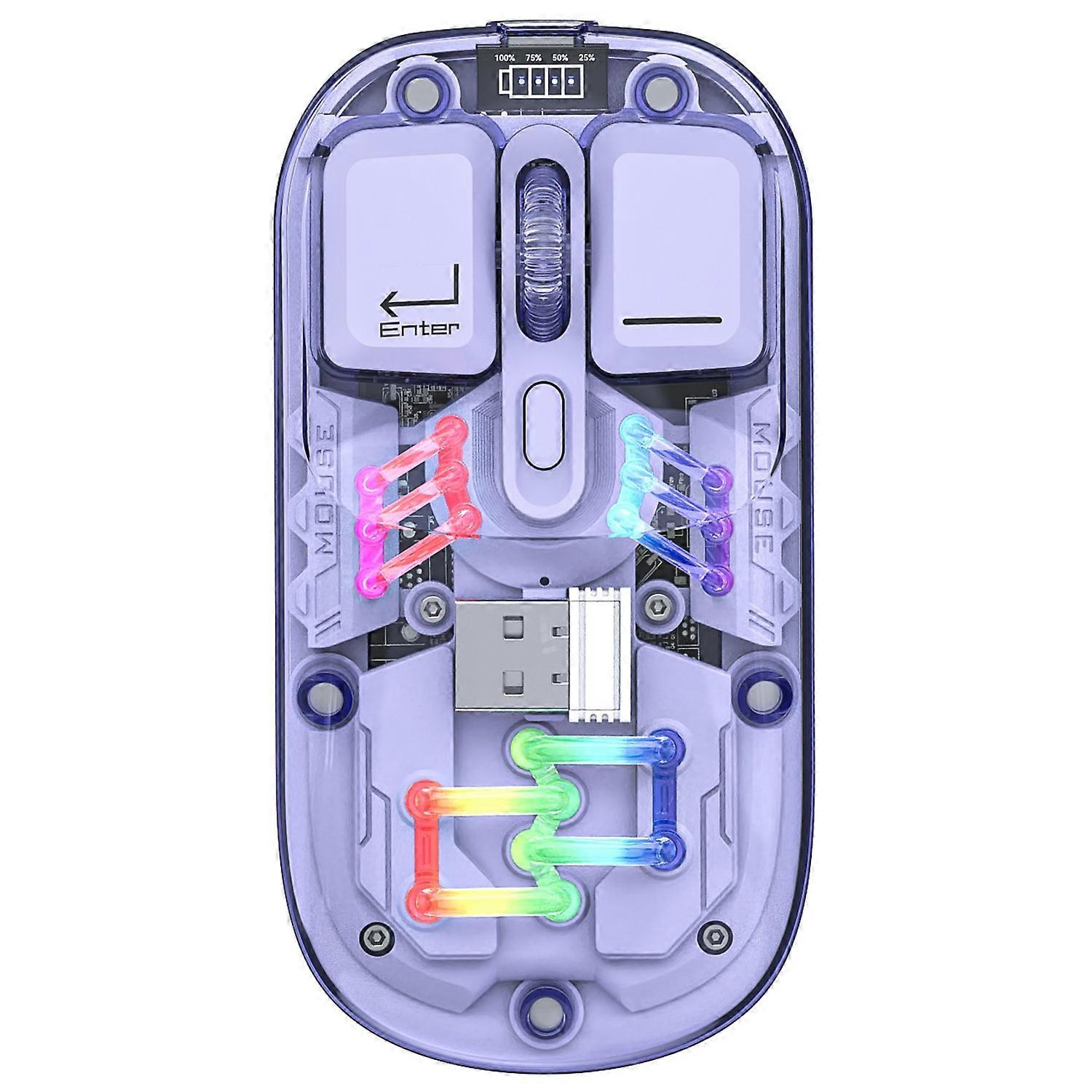 Rechargeable Computer Mouse Wireless Dual-Mode Mouse for Gaming Office Work