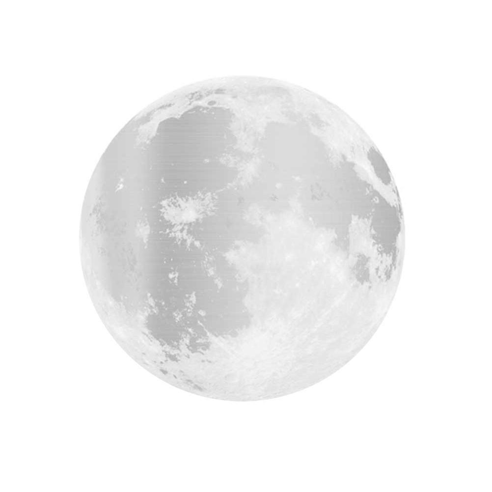 DIY Luminous Moon Wall Stickers Glow in the Dark Decals for Bedroom Home Decoration 30x30cm Silver 1Pack