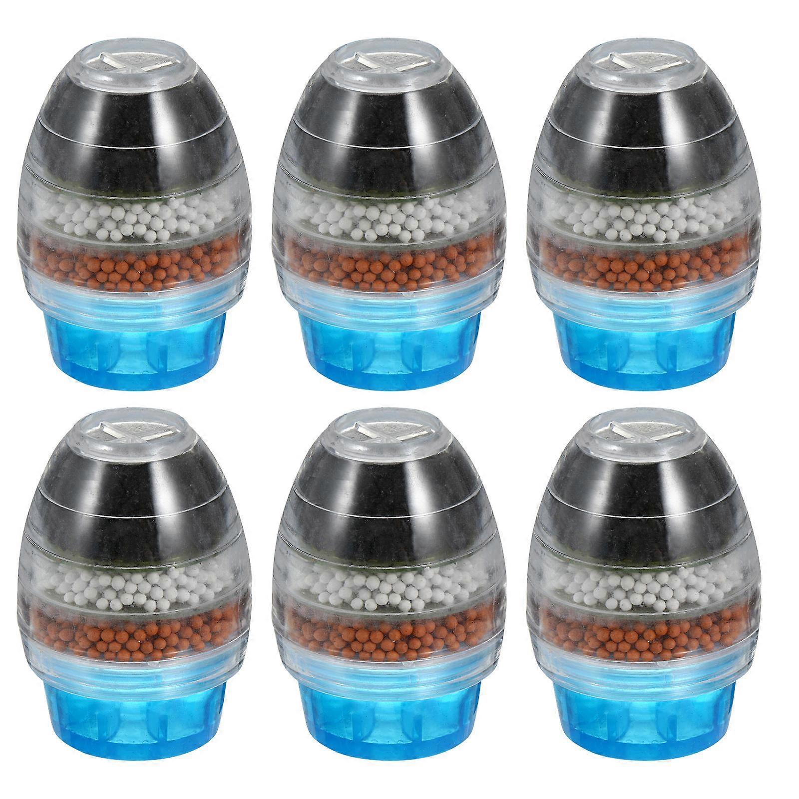 Activated Carbon Purifier Faucet Purifier Kitchen Use Random Color Reduce Spattering 6Pcs