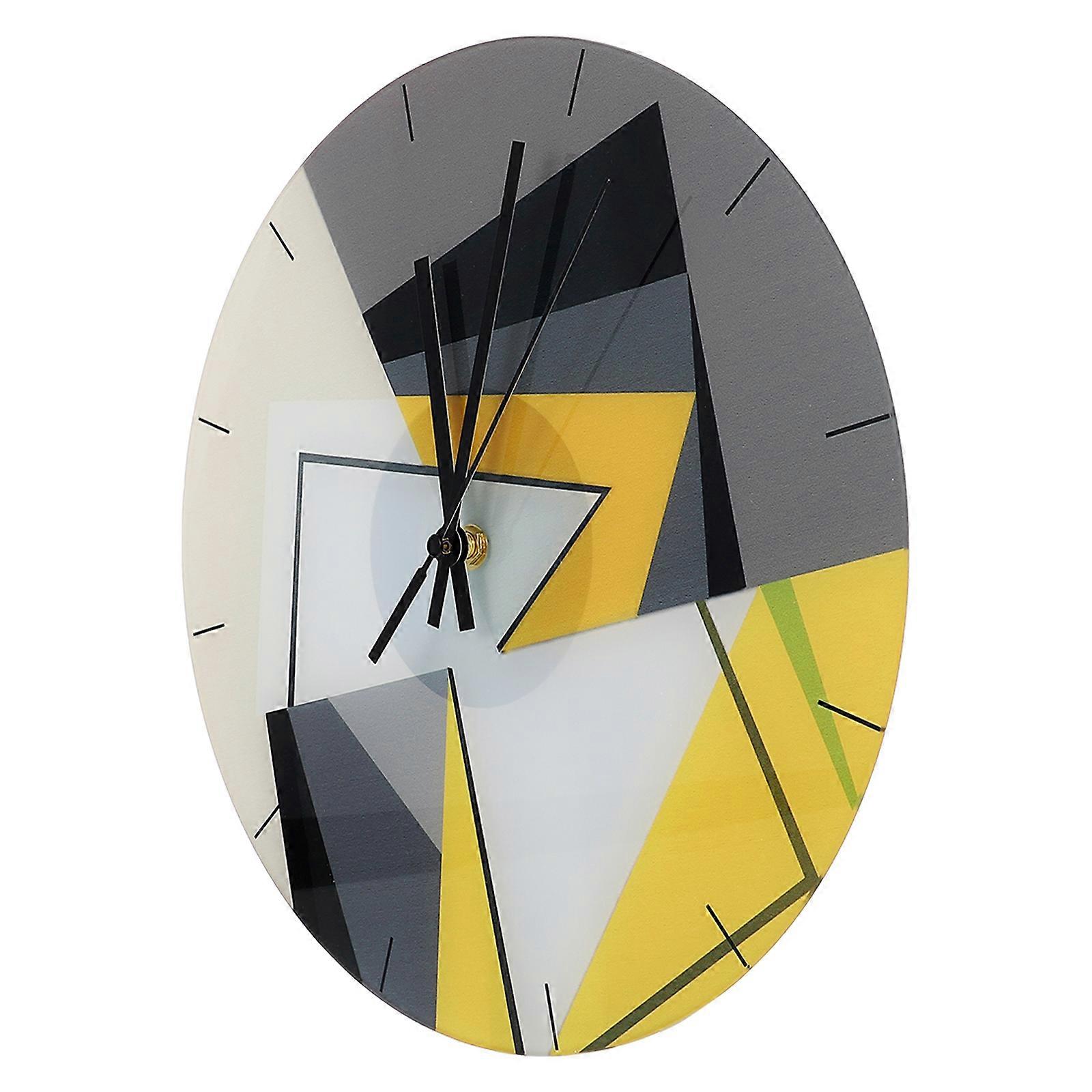 Silent Nordic Style Tempered Glass Wall Clock – Modern Non Ticking Decorative Clock for Living Room, Bedroom, or Office – Stylish Home Ornament