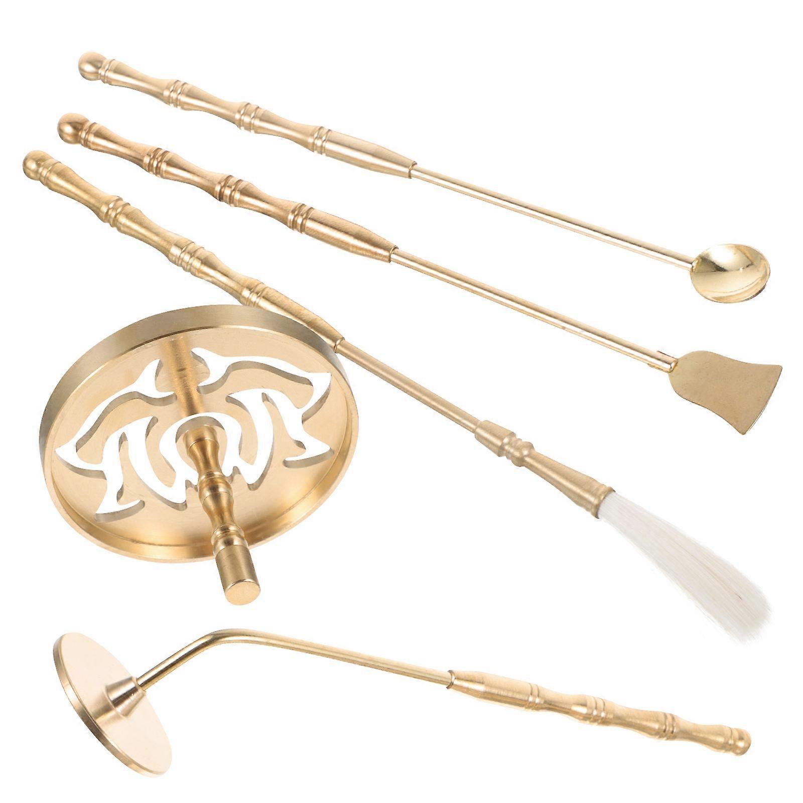 Brass Incense Making Tools Lotus Shape For Bathroom Tea Room 1Set