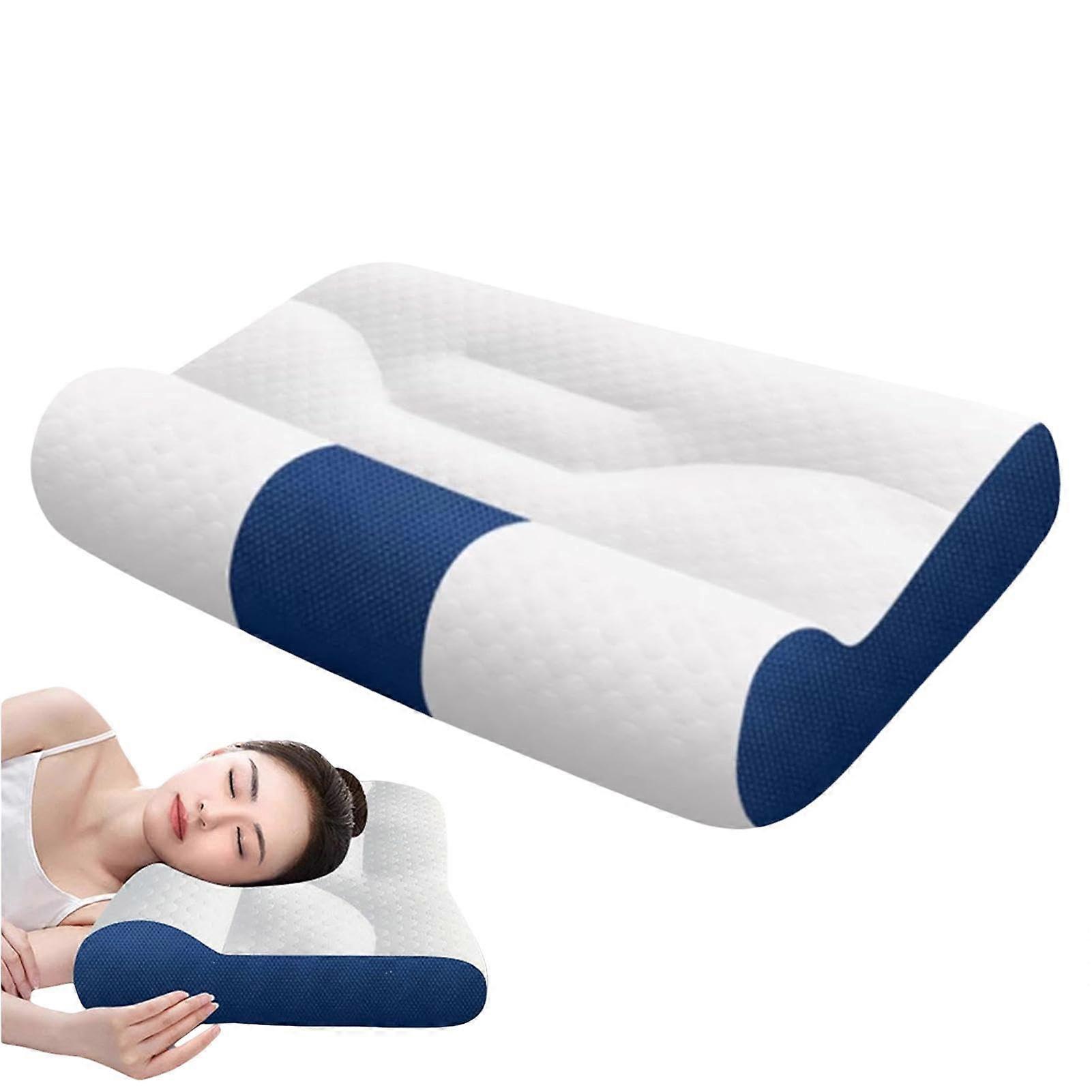 Cervical Neck Pillow - Ergonomic Contour Orthopaedic Pillow, Adjustable Height for Neck and Shoulder Support, Memory Foam