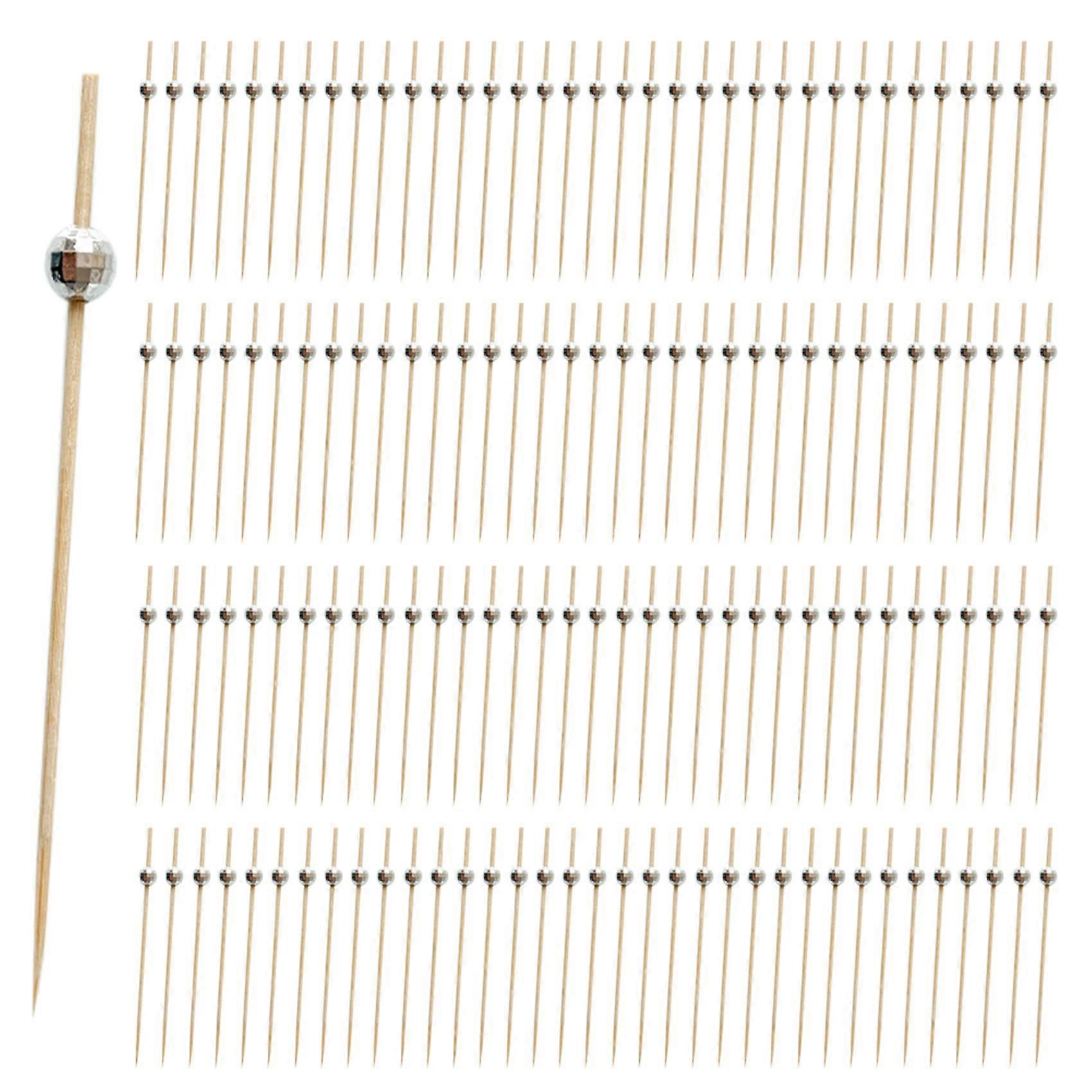Disco Ball Decorative Toothpicks for Appetizers, Fancy Bamboo Skewers