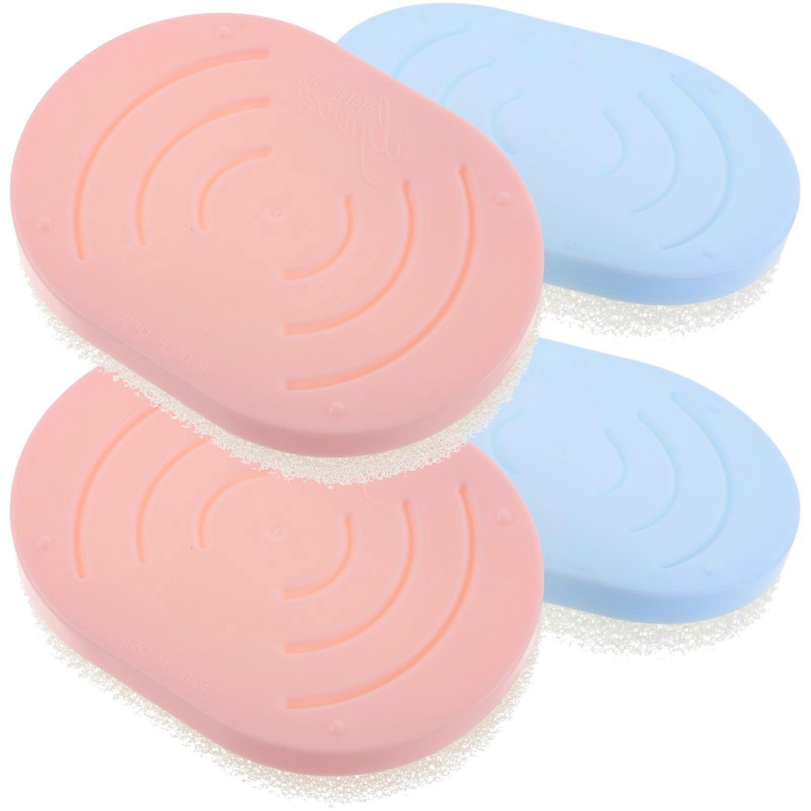 Plastic Soap Holder Bathroom Soap Dish Quick Drying Compact Design 12x9.5x3.5cm 4Pcs