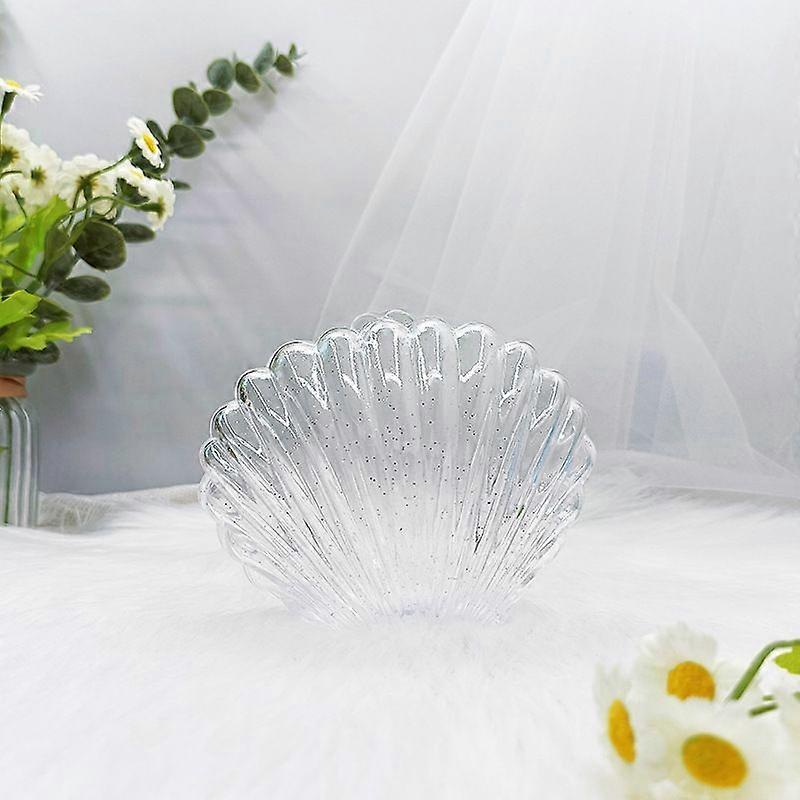 5pcs Seashell Display Box: Transparent Seashell Candy Boxes - Clear Plastic Clamshell Storage Containers For Jewelry Treats And Party Favors