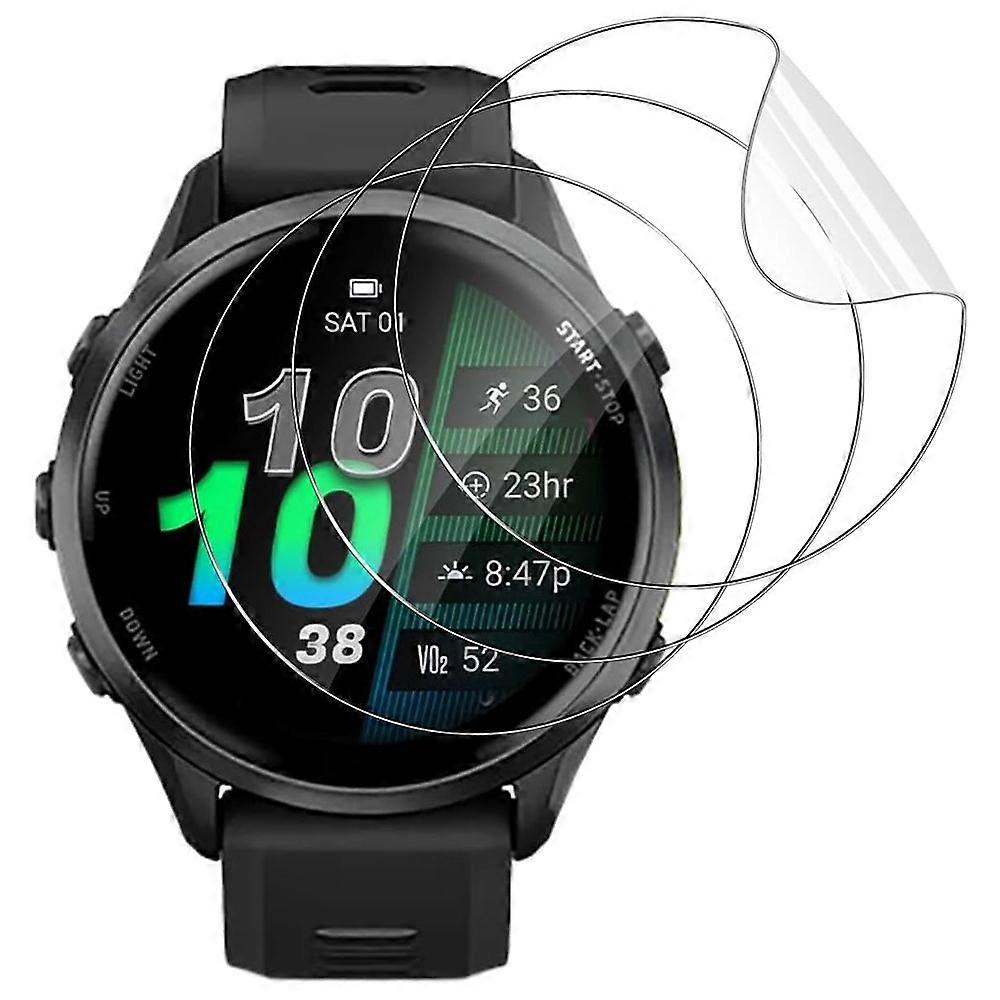 3Pcs Compatible For Garmin Forerunner 970 TPU Watch Screen Protector 3D Edge Anti Scratch Hydrogel Film