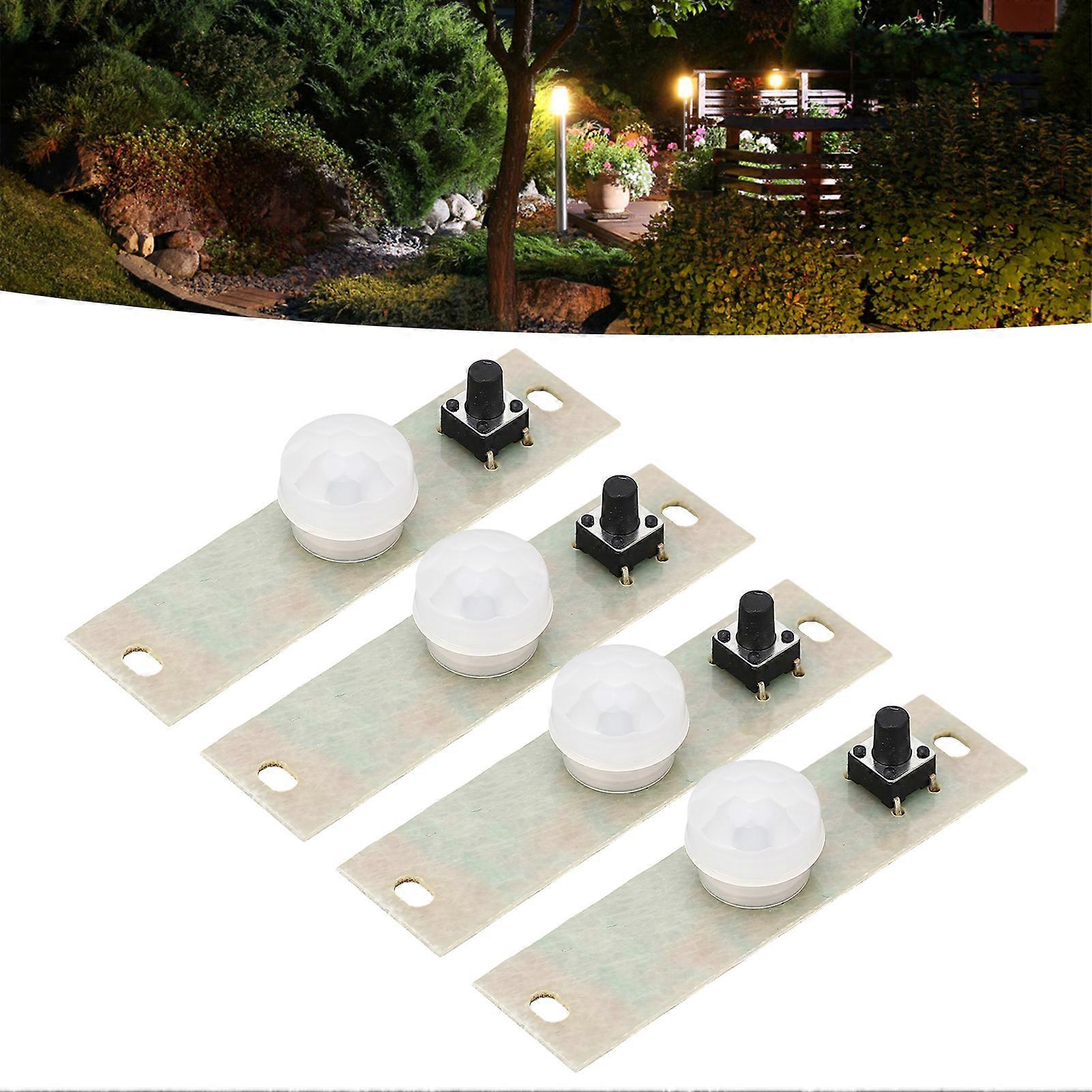4Pcs Solar Lamp Circuit Board Infrared Body Induction Controller Module 3.7V Electronic Component