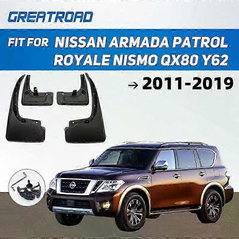 4PCS Mud Flaps Mudguard For Suitable Brand Models QX80 Y62 2011-2019 Splash Guard