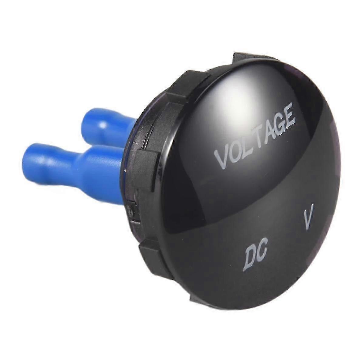 5V-25V DC Voltmeter LED Digital Display Panel Mounted Round Waterproof for Car Motorcycle