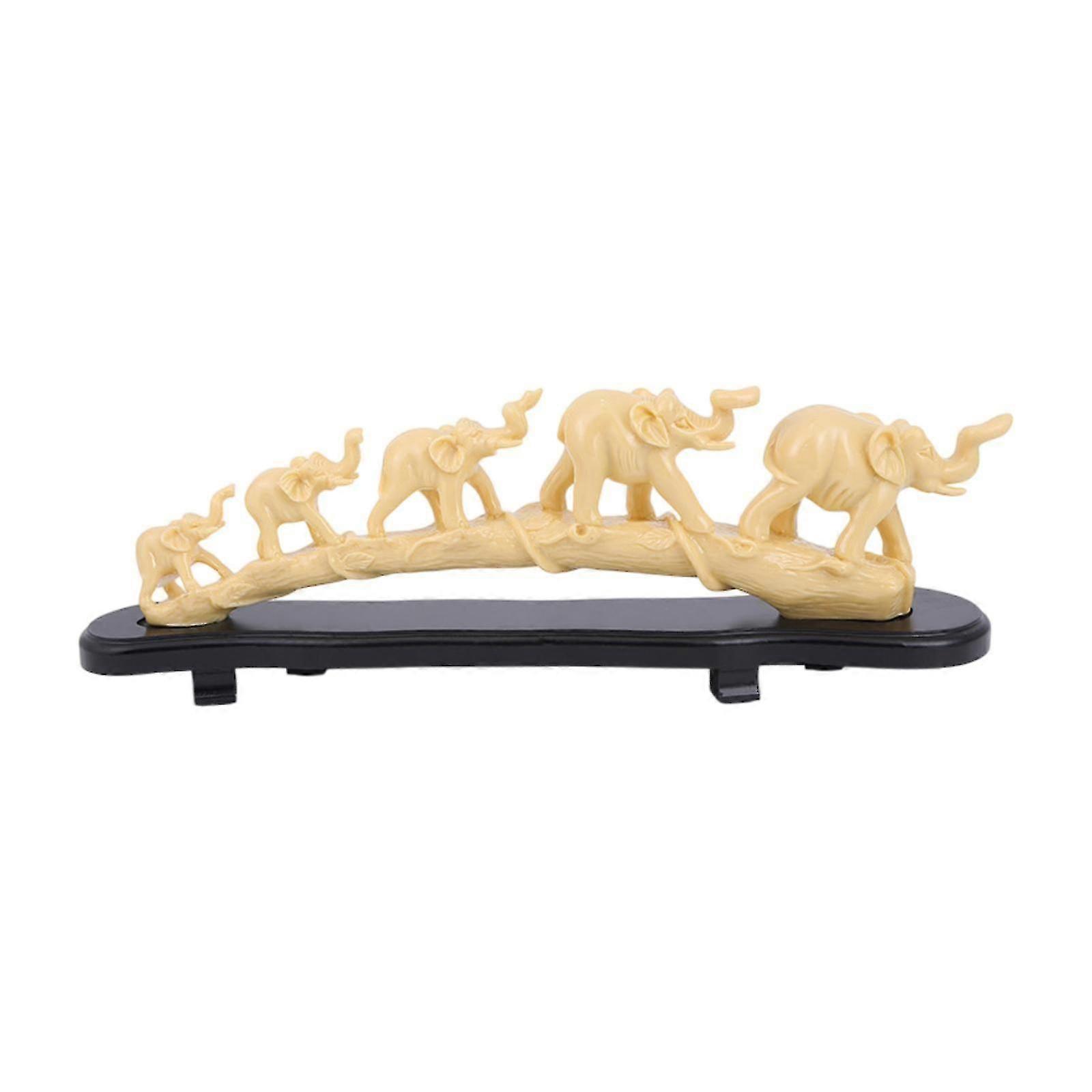 Novelty Handicraft Fengshui Elephant Sculpture Ornament for Bedroom D��cor Inspired by Wildlife Themes
