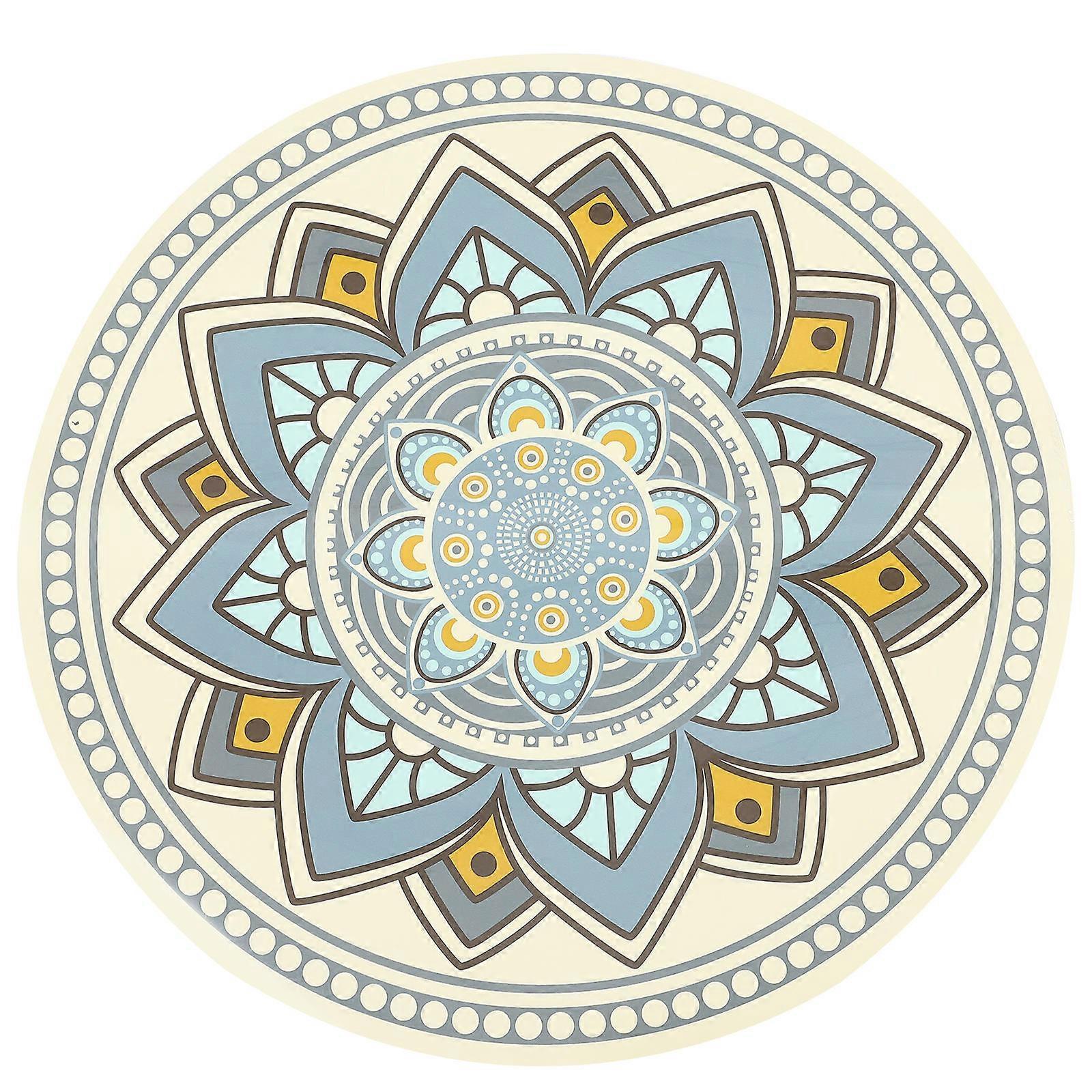 Mandala Pattern Round Table Sticker Adhesive Decal for Dining Table Nightstand Decor High Temperature Resistant Easy Clean