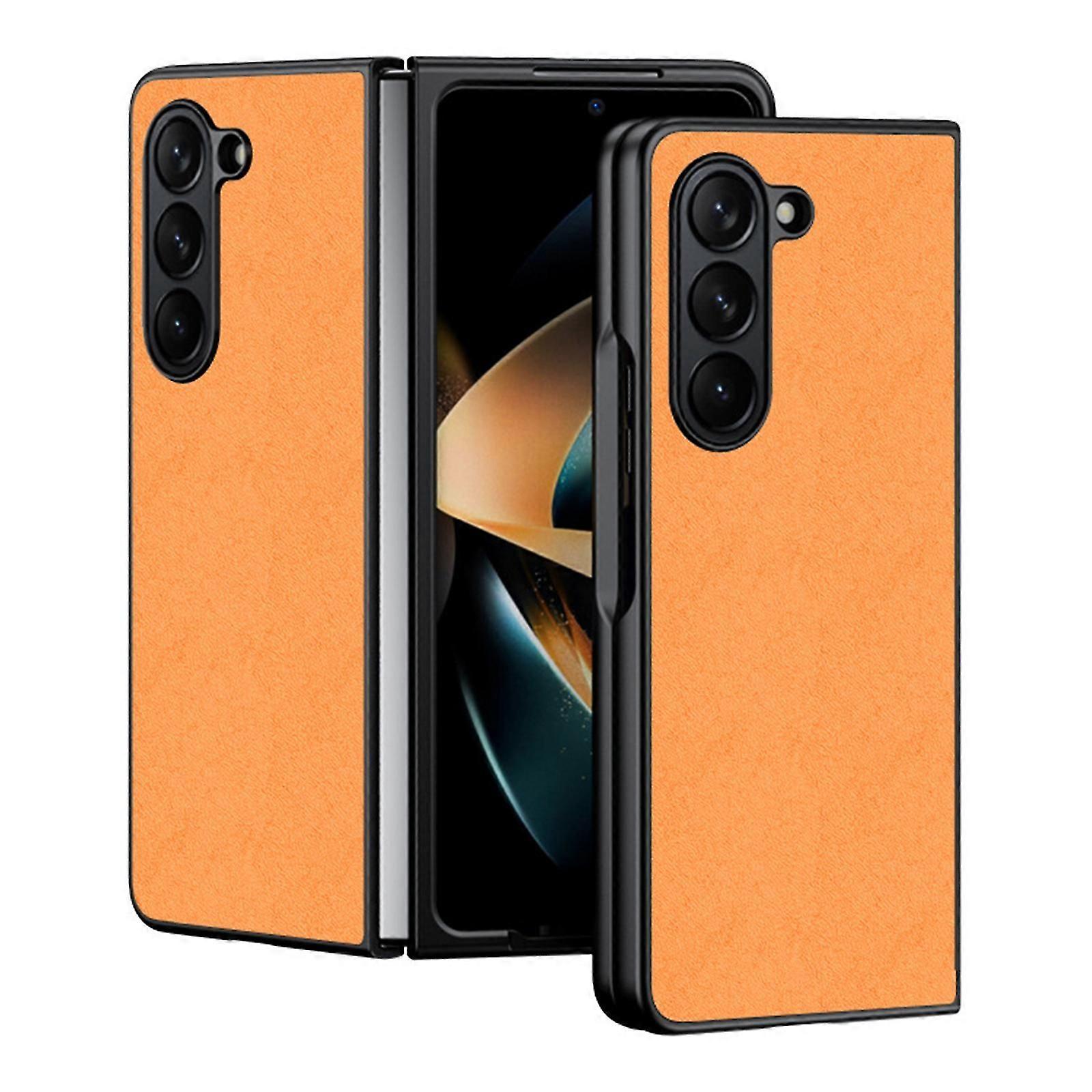 Carbon Fiber for Samsung Galaxy Z Fold 5 Case, Slim Leather Cover Protective Cover, Anti-Scratch Shockproof Galaxy Z Fold 5 Case