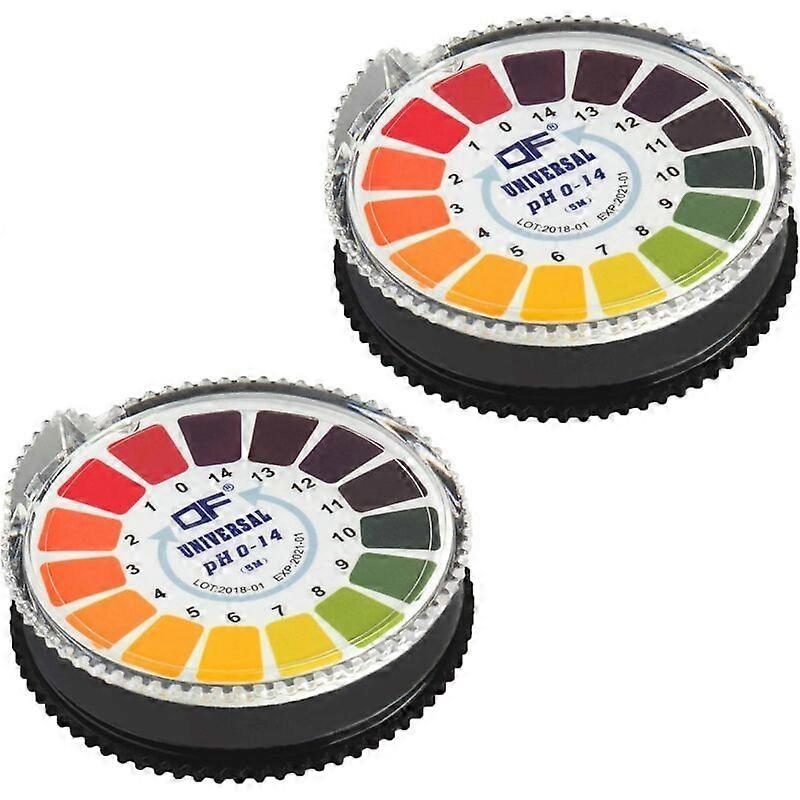 Universal pH Test Paper pH Test Strips pH Test Strip Roll, Full Range pH Measurement 0-14, 16.4 ft/Roll (2pcs)