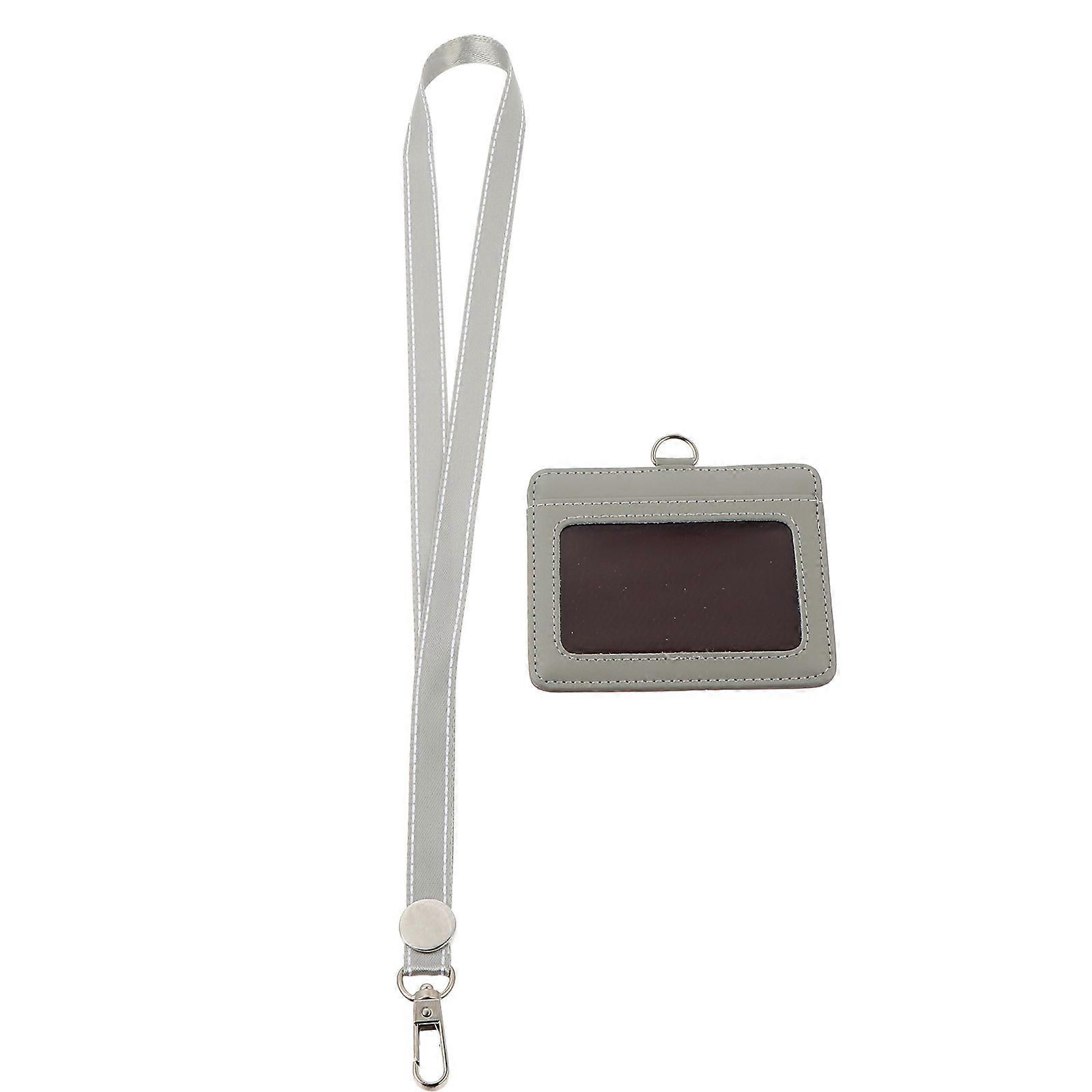 Grey ID Holder with Hanging Rope for Home Use Strong Zinc Alloy and Craftsmanship