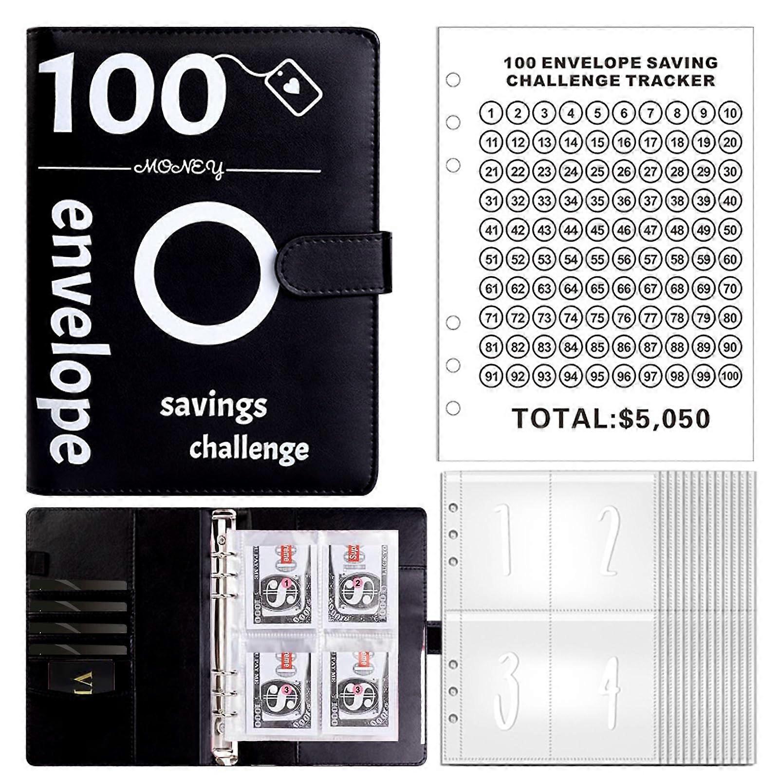 Tenkeyboxde Money Saving Book - 100 Envelope Savings Challenge, Pocket-Sized Guide for Effective Budgeting, German Edition