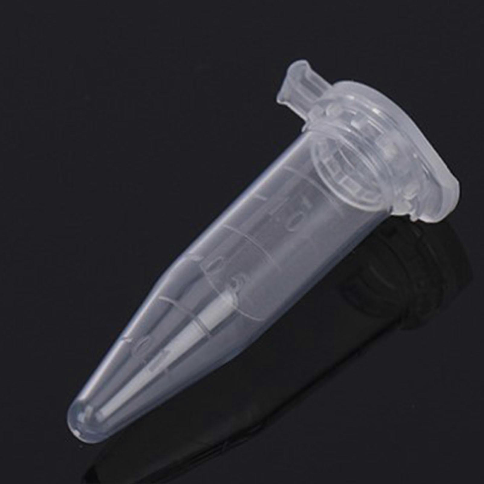 500PCS Mirco Test Tube 1.5ml Plastic Frosted Surface Clear Scale Microcentrifuge Tube with Snap Cap for Laboratory 