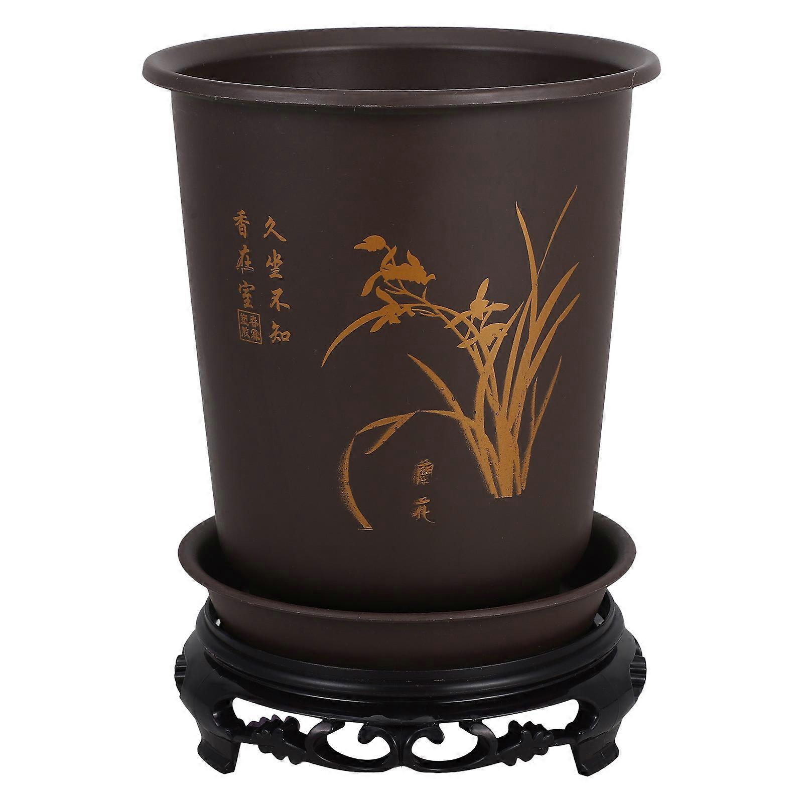 Lightweight Orchid Planting Pot with Drainage Base, Indoor Flower Nursery Holder for Small Plants, Succulents, Ferns, and Bonsai – Ideal for Home and