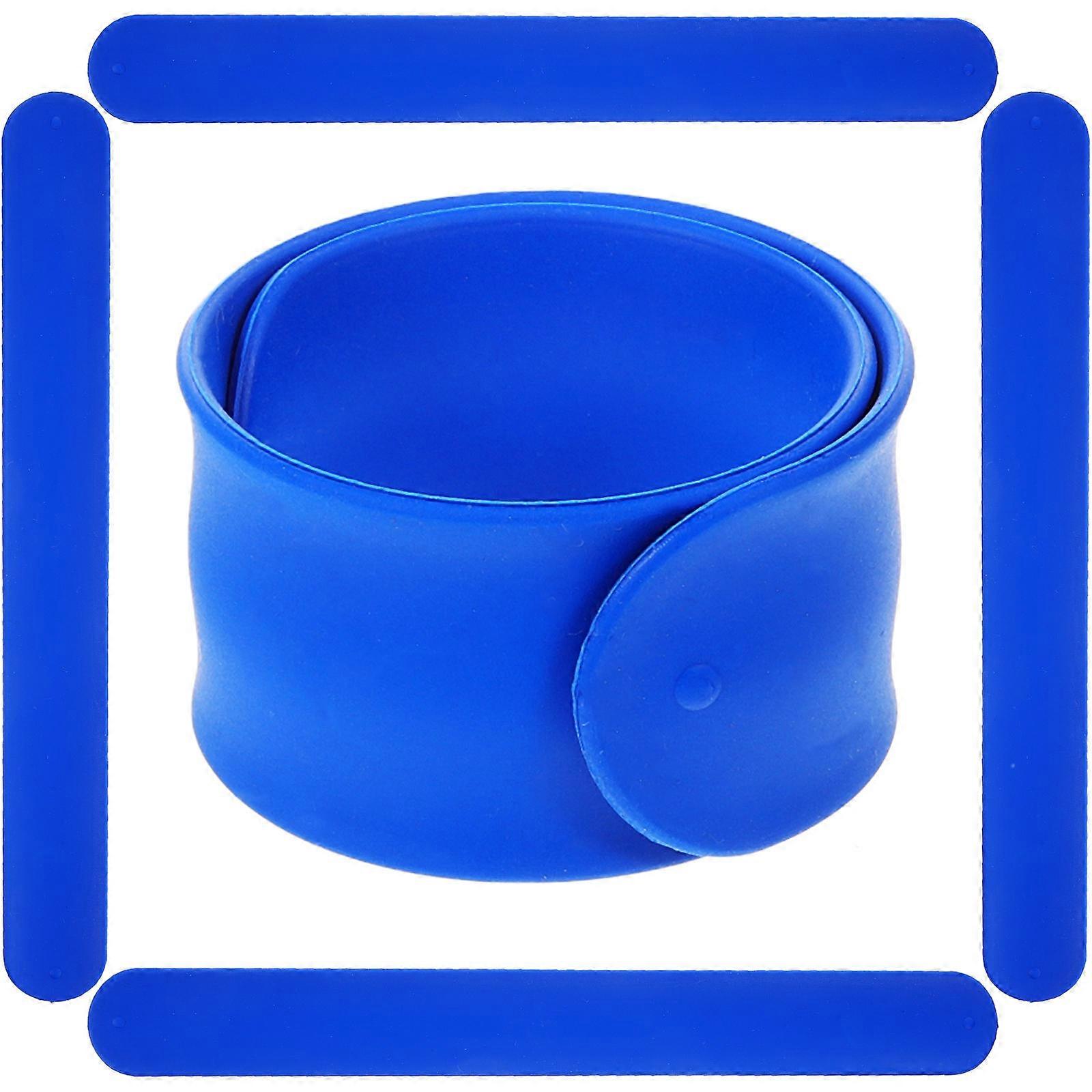 Silicone Slap Bracelets Pack of 5 – Elastic Solid Color Wristbands for Kids Party Favors – Lightweight & Easy to Wear Snap Bands
