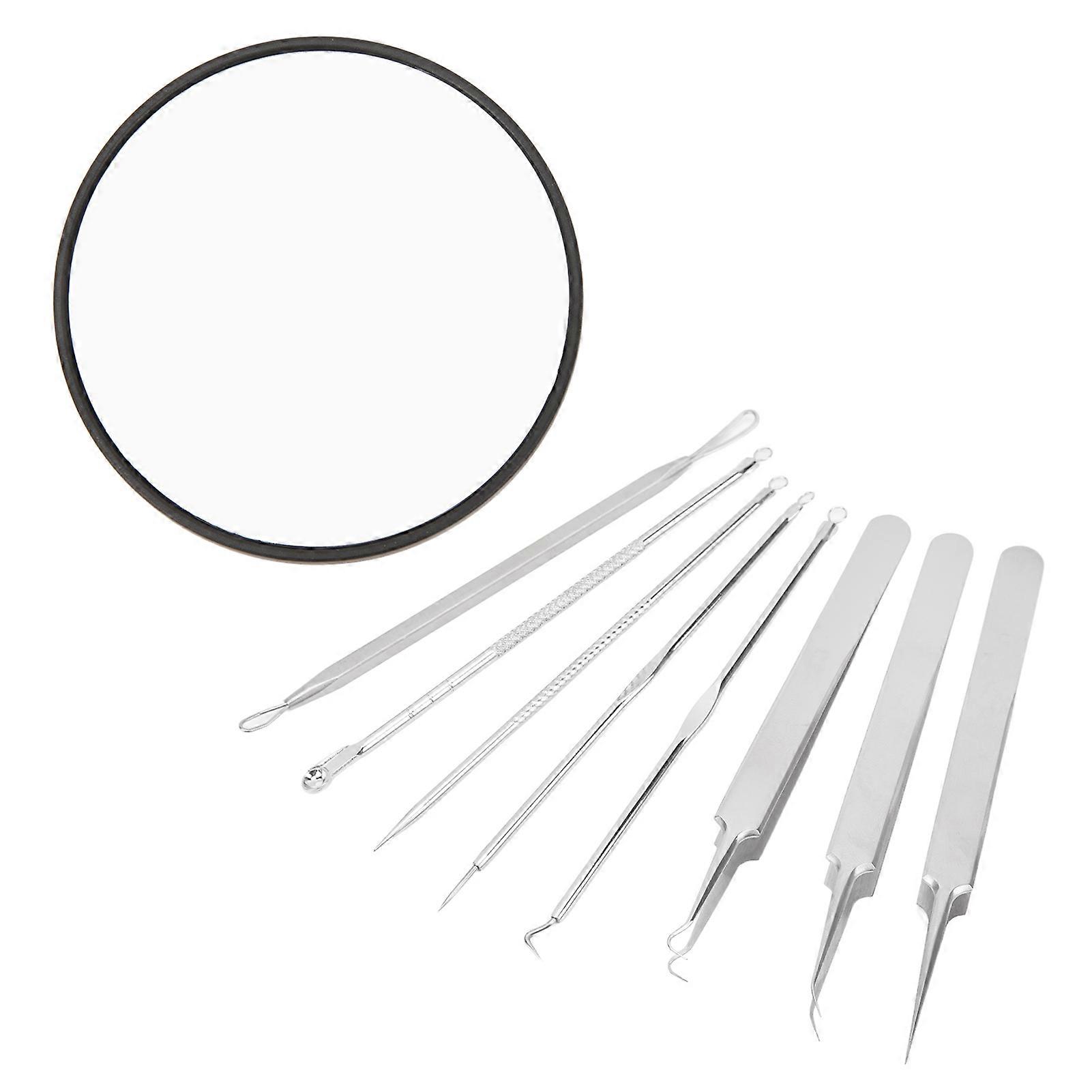 Blackhead Remover Extractor Tool Professional Pimple Tool Kit for Comedone Zit Whitehead Blemish with 15X Magnifier