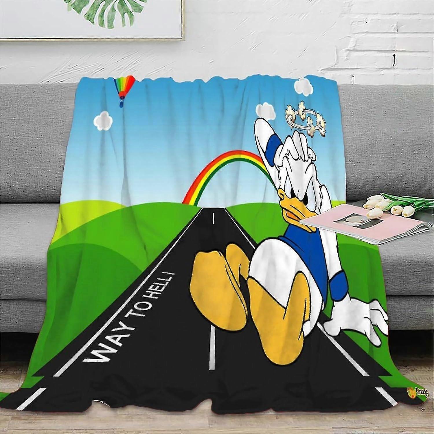 Coperta in morbida flanella adatta a Paperino, morbida e accogliente per divano e letto, perfetta per l'autunno/inverno