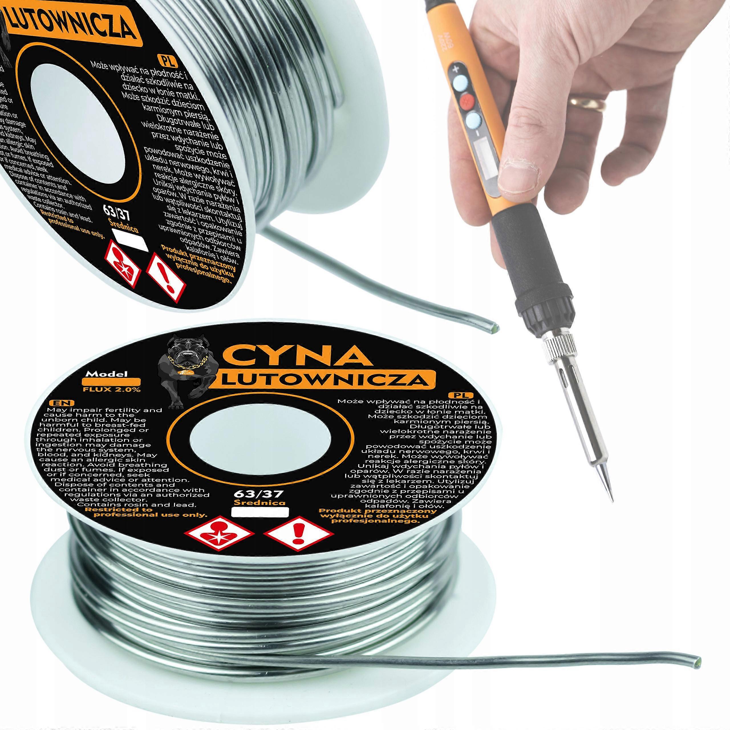 Rosfix Soldering Tin Sn63Pb37 0.8mm 500g | 2% Flux | Universal For Electronics