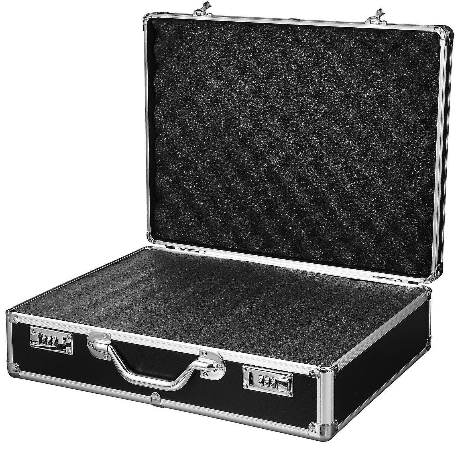 Combination Lock Box Metal Briefcases for Men Safe and Protected Show Personality 17.9×13.4×5.1in Business Travel 1Pcs