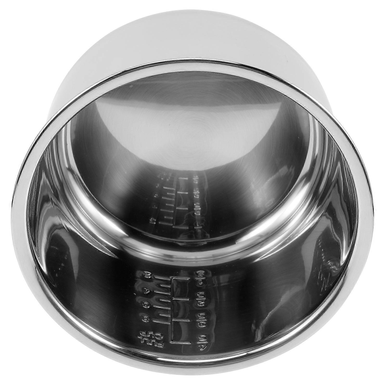 Stainless Steel Rice Cooker Inner Pot with Scale Multi Purpose Replacement Liner for Rice, Soup, and Baking