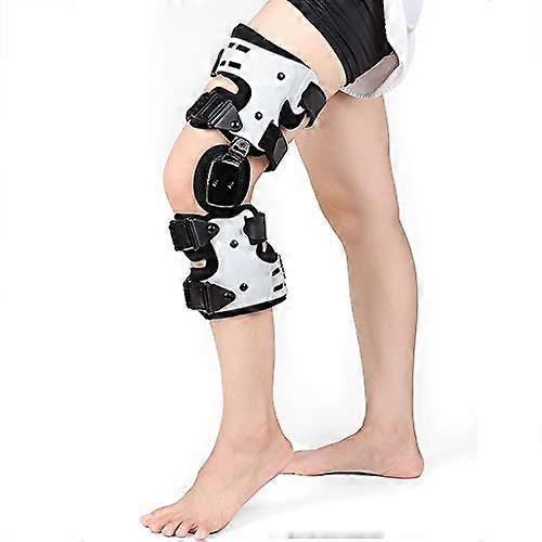 Adjustable Knee Brace with Hinge, PostSurgery Stabilizer, Orthopedic Splint (Left)