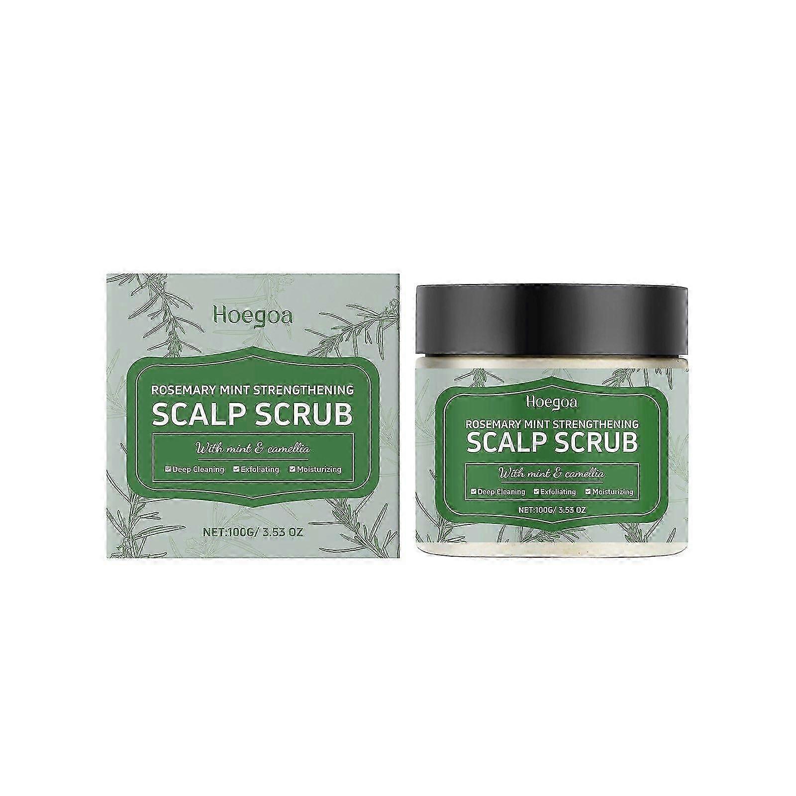 Rosemary Mint Scalp Scrub - Peeling do skóry głowy dla suchości i ulgi w łupieżu, Głęboko oczyszczający peeling do włosów, kontrola sebum i odżywcza kuracja do skóry głowy