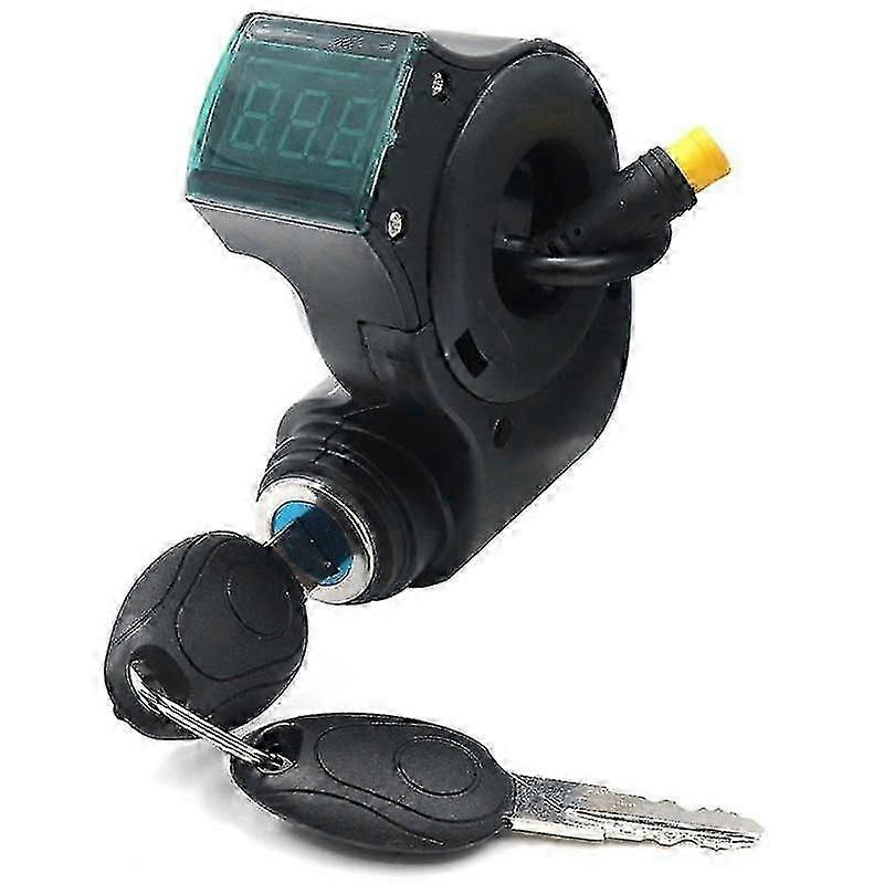 E-Bike Lgnition Lock Key Thumb Throttle Voltmeter Digital Voltage Display Switch 3Pin for M365 Univ
