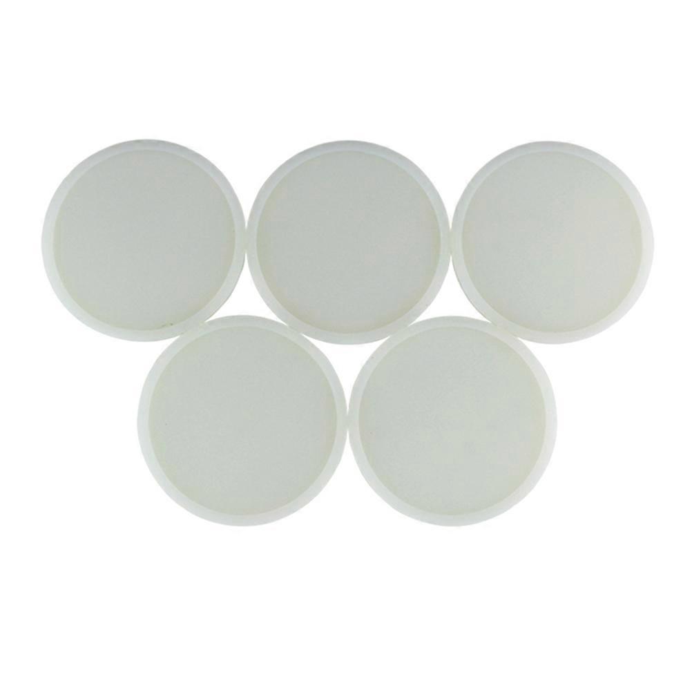 Silicone Coasters 5 pcs Luminous Slip Resistant Cup Mats with Overflow Guard Food Grade Round Drink Pads for Home Kitchen Bar Use