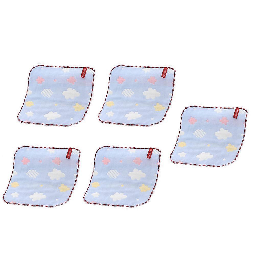 Reusable Small Towel Baby Cotton Towels Durable Easy-Cleaning .82X9.82 Inch 5Pcs