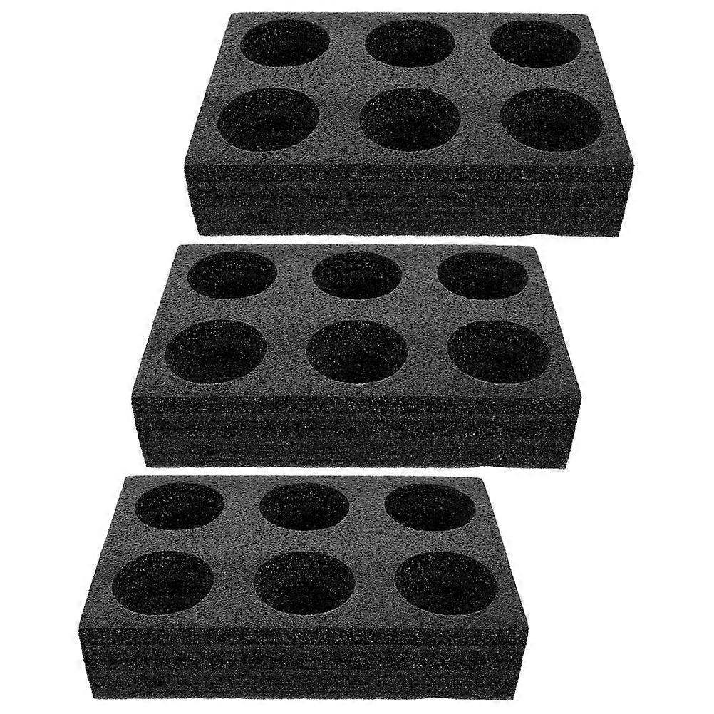 Porte-tasse à thé au lait 6 trous à usage commercial Structure stable empêcher les fuites de boisson 3Pcs