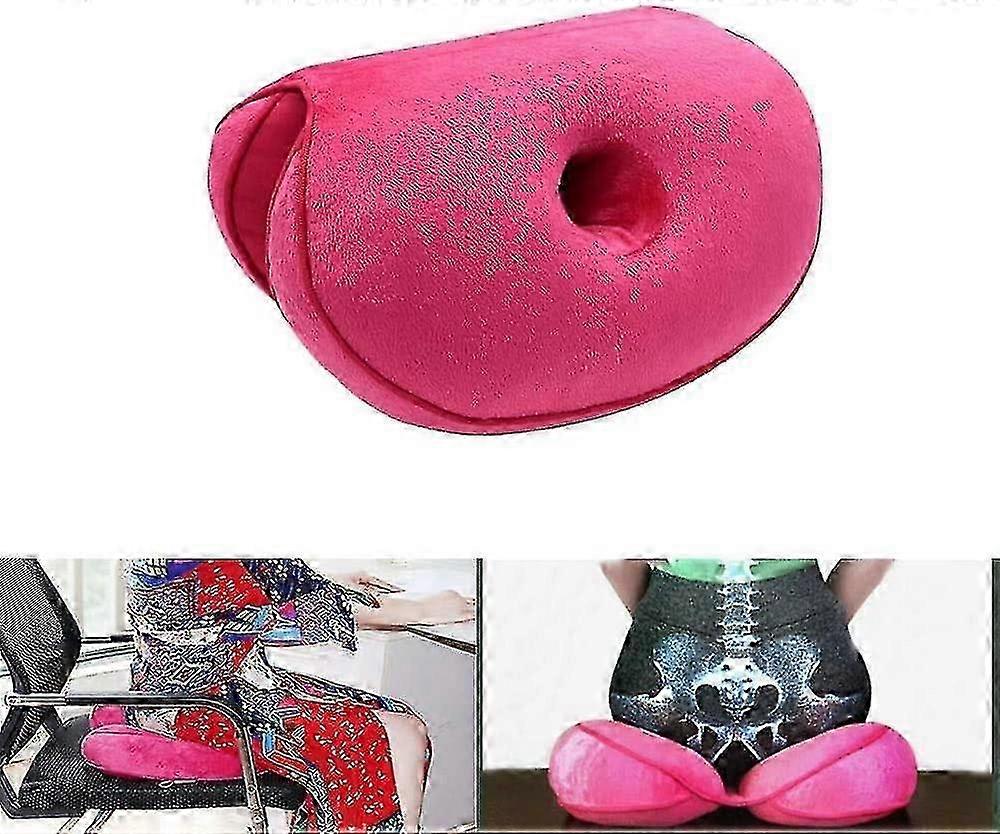 Seat cushion for sciatica relief - orthopedic hip pain support, pink