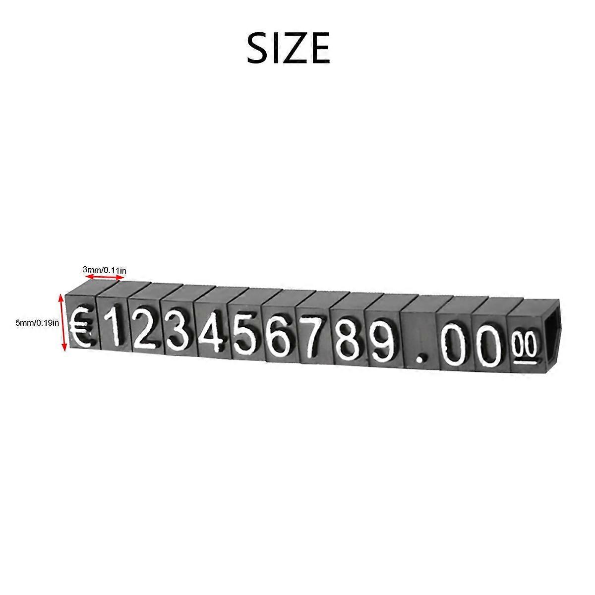 150Sets Plastic Cubes Price Display Tags Adjustable Number Stand Frame Label Shop