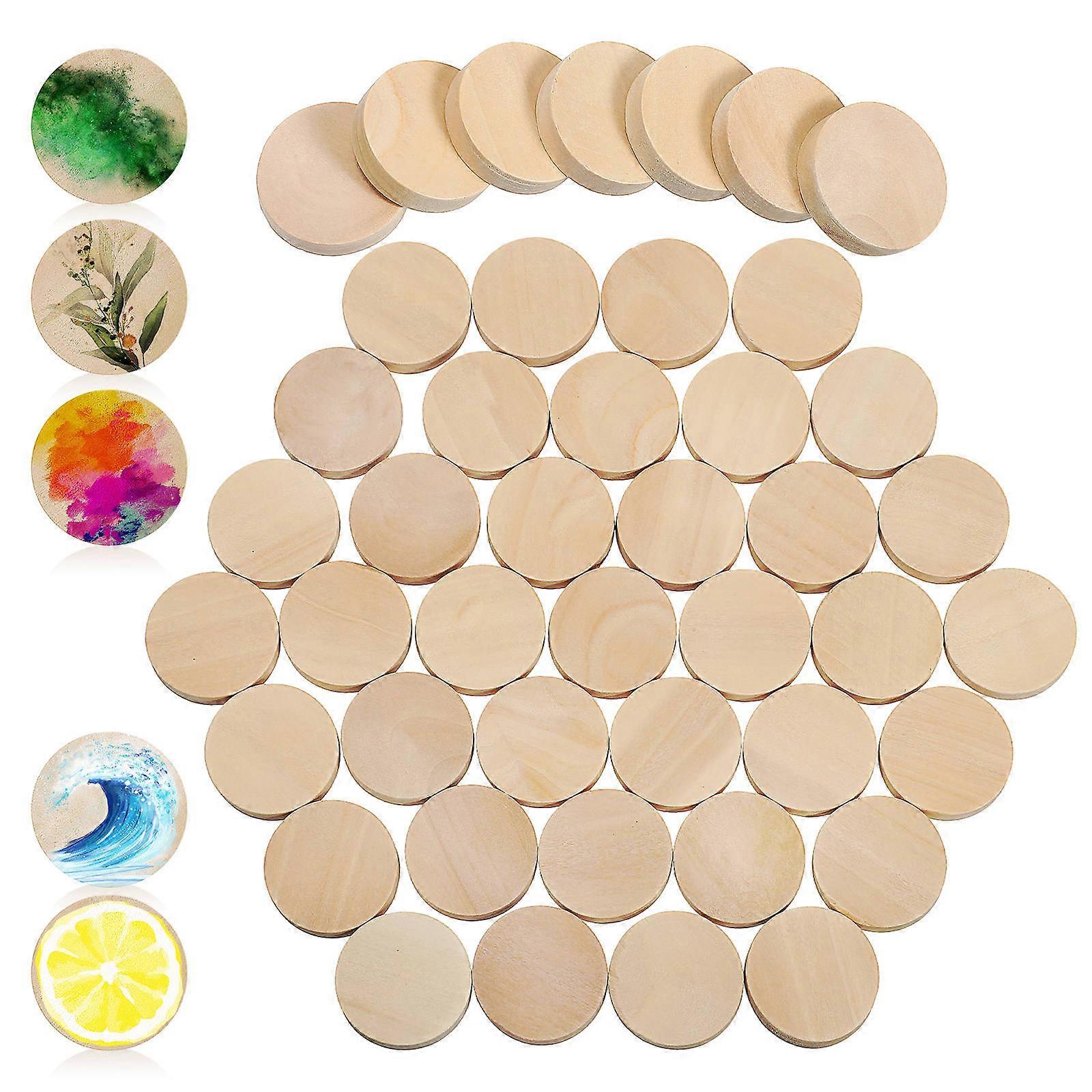 Log Slices Small Wood Rounds Unfinished For Crafts Diy Projects Christmas Ornaments Artists 100Pcs